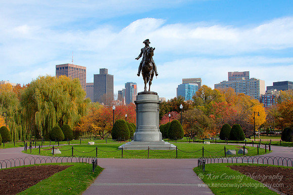 Boston Public Garden in the fall