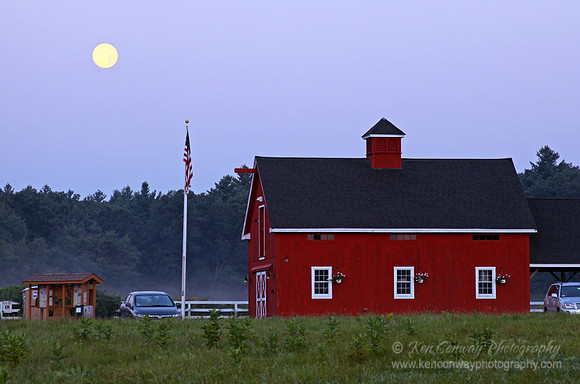 Moonset at Adams Farm