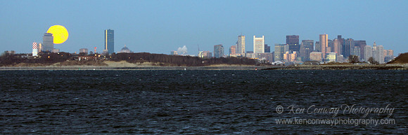 Boston Moonset Panorama